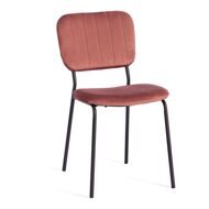 Стул CAROL (mod.UC06) металл, вельвет, 45х56х82см, Coral (коралловый) HLR44/черный_