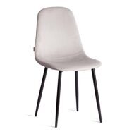 Стул BREEZE (mod.JSC-58) Велюр/металл, 44х53х86см, Light grey (светло-серый) HLR14/черный_