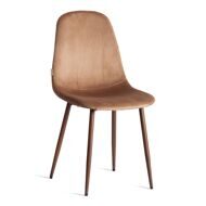 Стул BREEZE (mod.JSC-58) Велюр/металл, 44х53х86см, Dark brown (темно-коричневый) HLR11/ орех_
