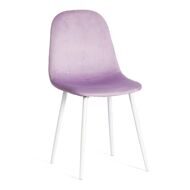 Стул BREEZE (mod.4724) вельвет/металл, 44х53х87см, Light lavander (светло-лавандовый) HLR26/белый_