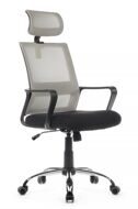 Кресло Riva Chair Mint RCH 1029HB Чёрный/Серый