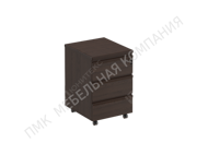 МК 213 ДА_Тумба выкатная 3-ящичная с центральным замком_45x51x66 (ШхГхВ)