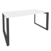 Onix Стол рабочий на О-образном м/к O.MO-SP-4.8 Белый бриллиант/Антрацит металл 1580*800*750