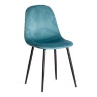 Стул BREEZE (mod.4724) вельвет/металл, 44х53х87см, Light pale green (тёмно-бирюзовый ) HLR60/черный_