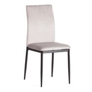 Стул CAPRI (mod.39) металл, вельвет, 49.5х41х93,5см, Light grey (светло-серый) HLR14/черный_